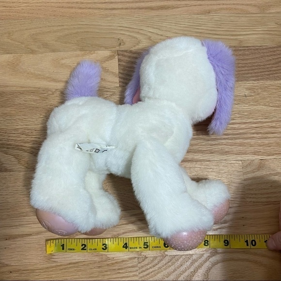 Vintage Barbie Talking Dog Kids Toy 2001 White Purple Plush Stuffed - Picture 7 of 7